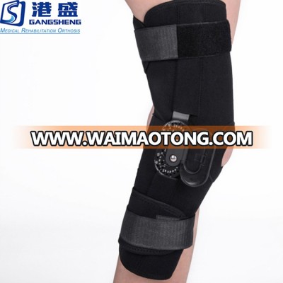 Cheap POST-OP adjustable metal neoprene wrap around medical orthopedic hinged knee brace